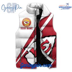 Kansas City Chiefs White Red Sleeveless Puffer Jacket