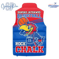 Kansas Jayhawks Rock Chalk Sleeveless Puffer Jacket