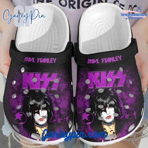 Kiss Band Custom Name Purple Crocs