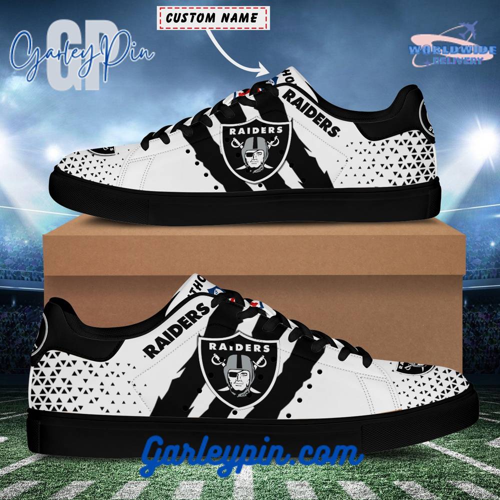 Las Vegas Raiders Custom Name Stan Smith Shoes