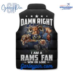 Los Angeles Rams I Am A Rams Fan Sleeveless Puffer Jacket