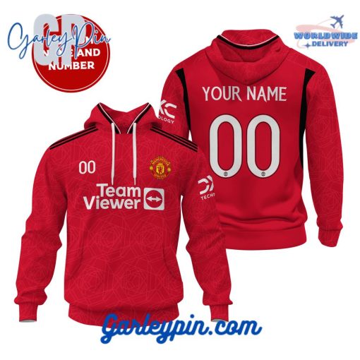 Manchester United Home Kits Custom Name Hoodie