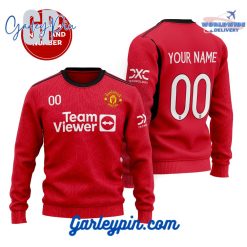 Manchester United Home Kits Custom Name Sweater