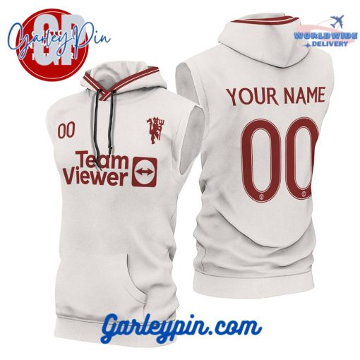 Manchester United Third Kits Custom Name Sleeveless Hoodie