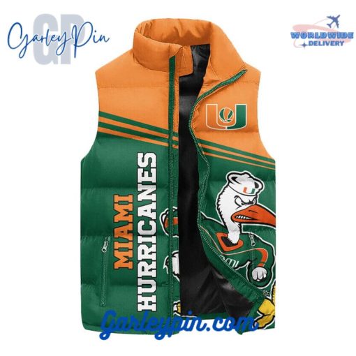 Miami Hurricanes Men’s Basketball Sleeveless Puffer Jacket