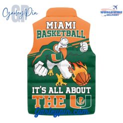 Miami Hurricanes Men's Basketball Sleeveless Puffer Jacket