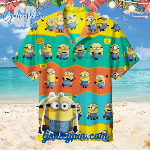 Minions Stickers Hawaiian Shirt