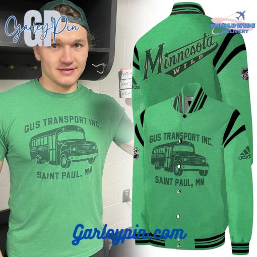 Minnesota Wild Gus Transport INC. Saint Paul Baseball Jacket