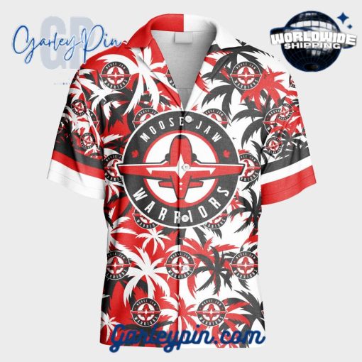 Moose Jaw Warriors Custom Name Hawaiian Shirt