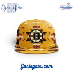 NHL Boston Bruins With Native Pattern Design Snapback