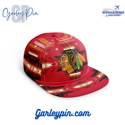 NHL Chicago Blackhawks With Native Pattern Design Snapback