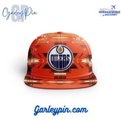 NHL Edmonton Oilers With Native Pattern Design Snapback