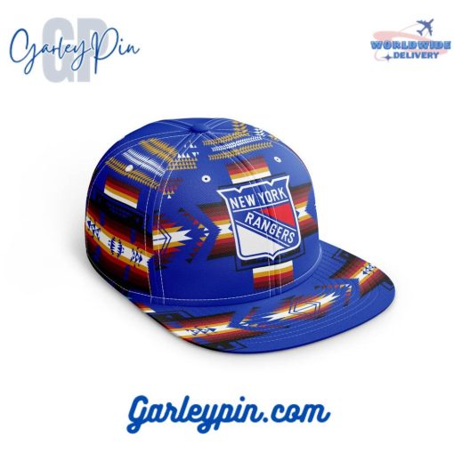 NHL New York Rangers With Native Pattern Design Snapback