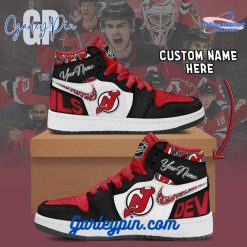 New Jersey Devils Custom Name Air Jordan 1 Sneaker