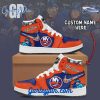New York Rangers Custom Name Air Jordan 1 Sneaker