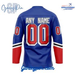 New York Rangers Custom Name Reverse Retro Hockey Jersey