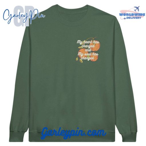 Noah Kahan Orange Juice Lyric Military Green Sweatshirt