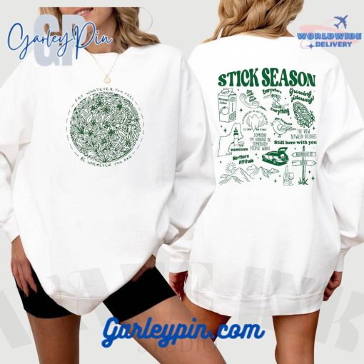 Noah Kahan Stick Season White Sweatshirt