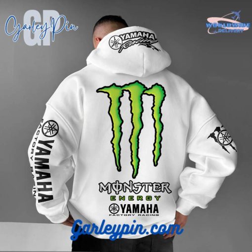 Oversized Energy Drink Style x Yamaha Factory Racing White Hoodie