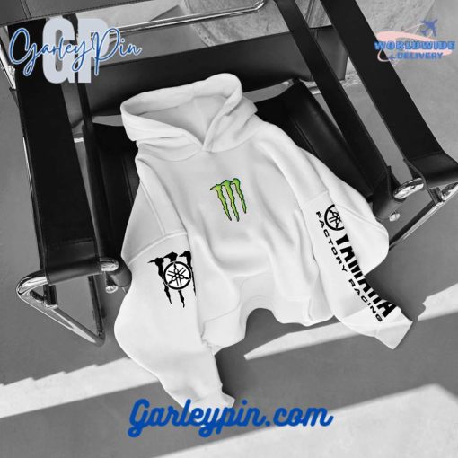 Oversized Energy Drink Style x Yamaha Factory Racing White Hoodie