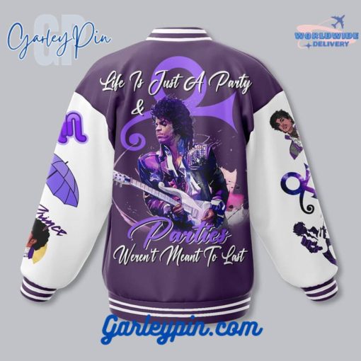 Prince Life Is Just A Party Baseball Jacket