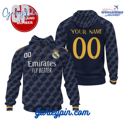 Real Madrid Away Kits Custom Name Hoodie