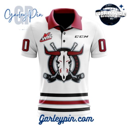 Red Deer Rebels  Custom Name Polo Shirt