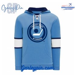 Retro Hockey Night In Canada Blue Lace Up Hoodie