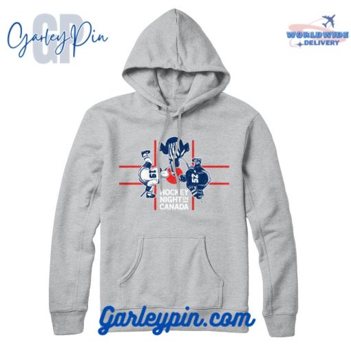 Retro Hockey Night In Canada Faceoff Grey Hoodie