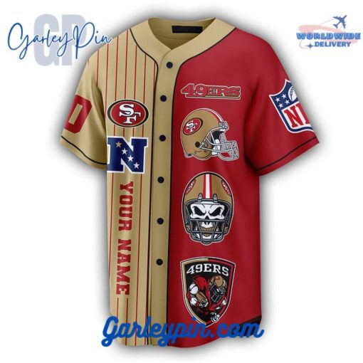 San Francisco 49ers Custom Name Baseball Jersey