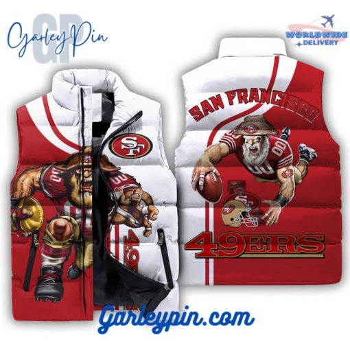 San Francisco 49ers Style Sleeveless Puffer Down Jacket