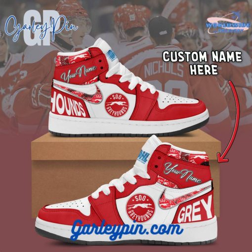 Sault Ste Marie Greyhounds Personalized Air Jordan 1 Sneaker