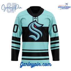 Seattle Kraken Custom Name Reverse Retro Hockey Jersey