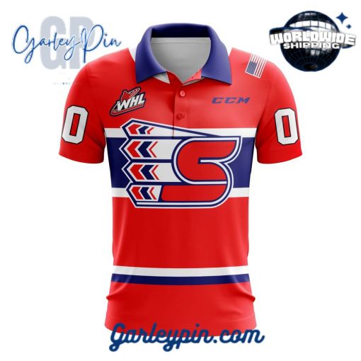 Spokane Chiefs Custom Name Polo Shirt