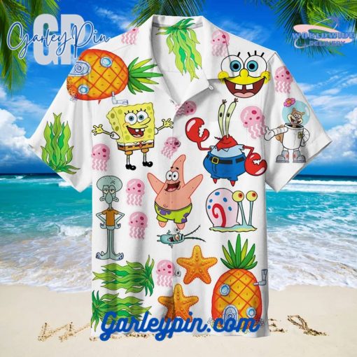 SpongeBob SquarePants White Hawaiian Shirt