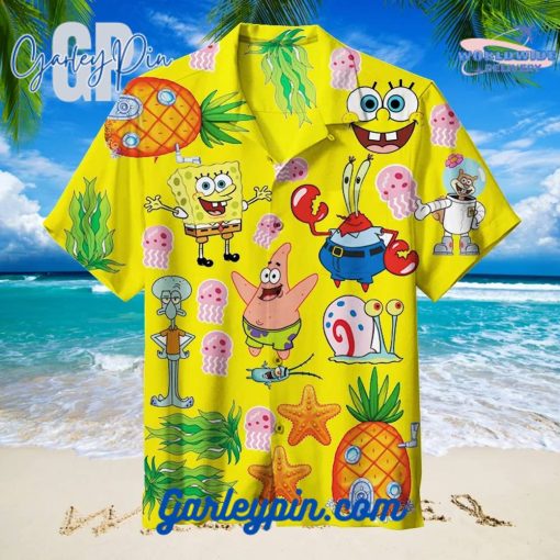 SpongeBob SquarePants Yellow Hawaiian Shirt