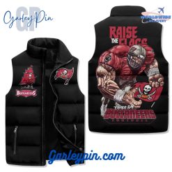 Tampa Bay Buccaneers Raise The Flags Sleeveless Puffer Jacket