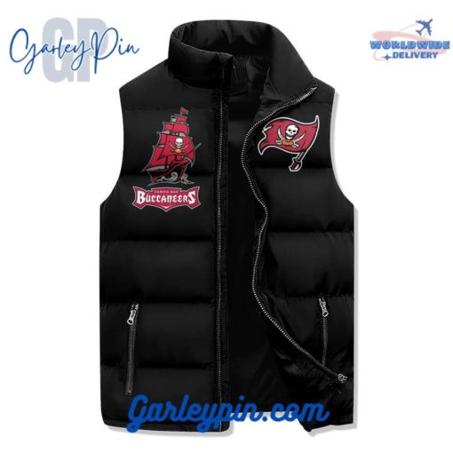 Tampa Bay Buccaneers Raise The Flags Sleeveless Puffer Jacket