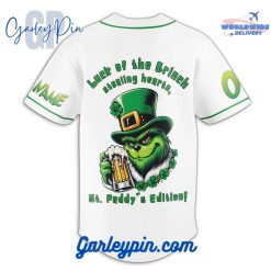 The Grinch Stole St Patrick's Day Custom Name Baseball Jersey