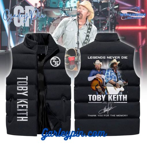 Toby Keith Custom Name Sleeveless Puffer Jacket