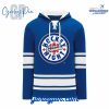 Retro Hockey Night In Canada Blue Lace Up Hoodie