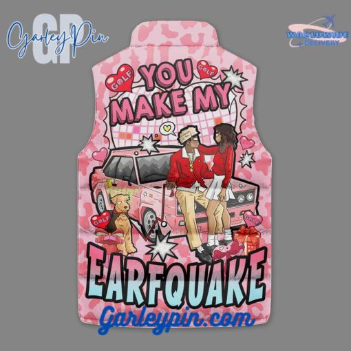 Tyler the Creator You Make My Earfquake Sleeveless Puffer Jacket