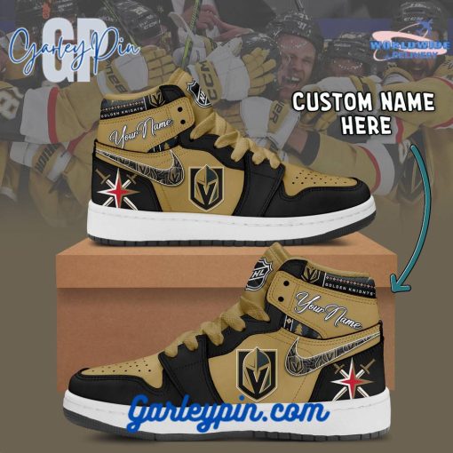 Vegas Golden Knights Custom Name Air Jordan 1 Sneaker