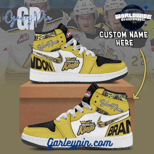 WHL Brandon Wheat Kings Custom Name Air Jordan 1 Sneaker