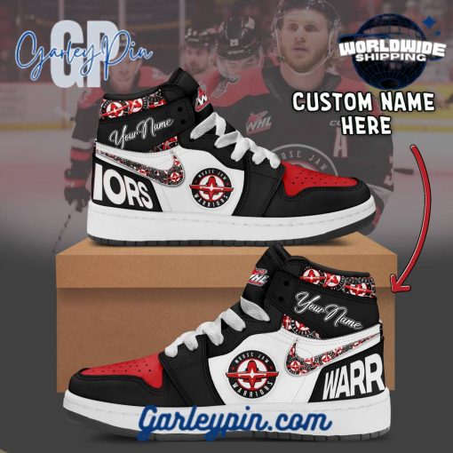 WHL Moose Jaw Warriors Custom Name Air Jordan 1 Sneaker