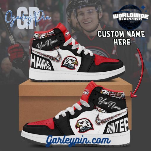 WHL Portland Winterhawks Custom Name Air Jordan 1 Sneaker