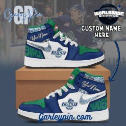 WHL Seattle Thunderbirds Custom Name Air Jordan 1 Sneaker