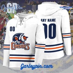 AHL Bakersfield Condors 2024 Hockey Lace Up White Hoodie