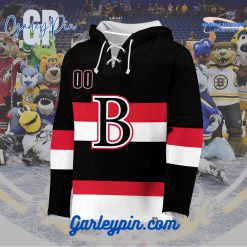 AHL Belleville Senators 2024 Hockey Lace Up Black Hoodie