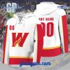 AHL Calgary Wranglers 2024 Hockey Lace Up Red Hoodie